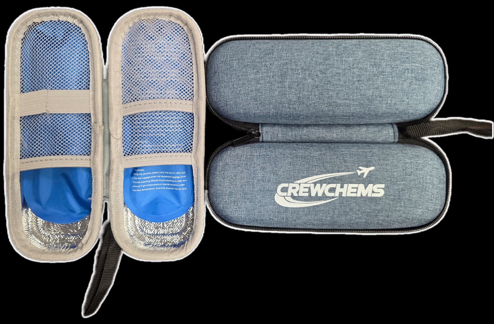 CrewChems Insulated Travel Case with Gel Packs - CrewChems