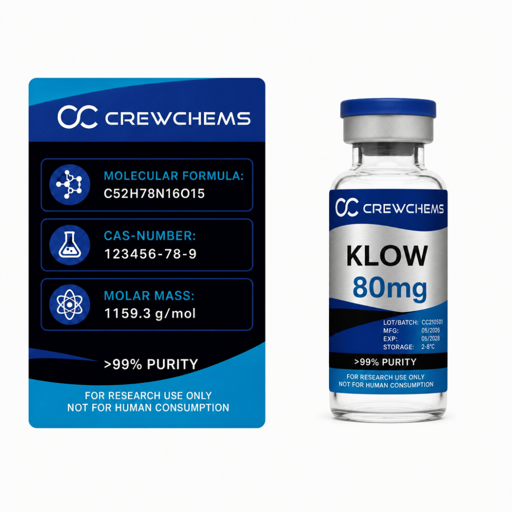 KLOW – 80mg Vial (BPC-157 / TB-500 / GHK-Cu / KPV) - CrewChems